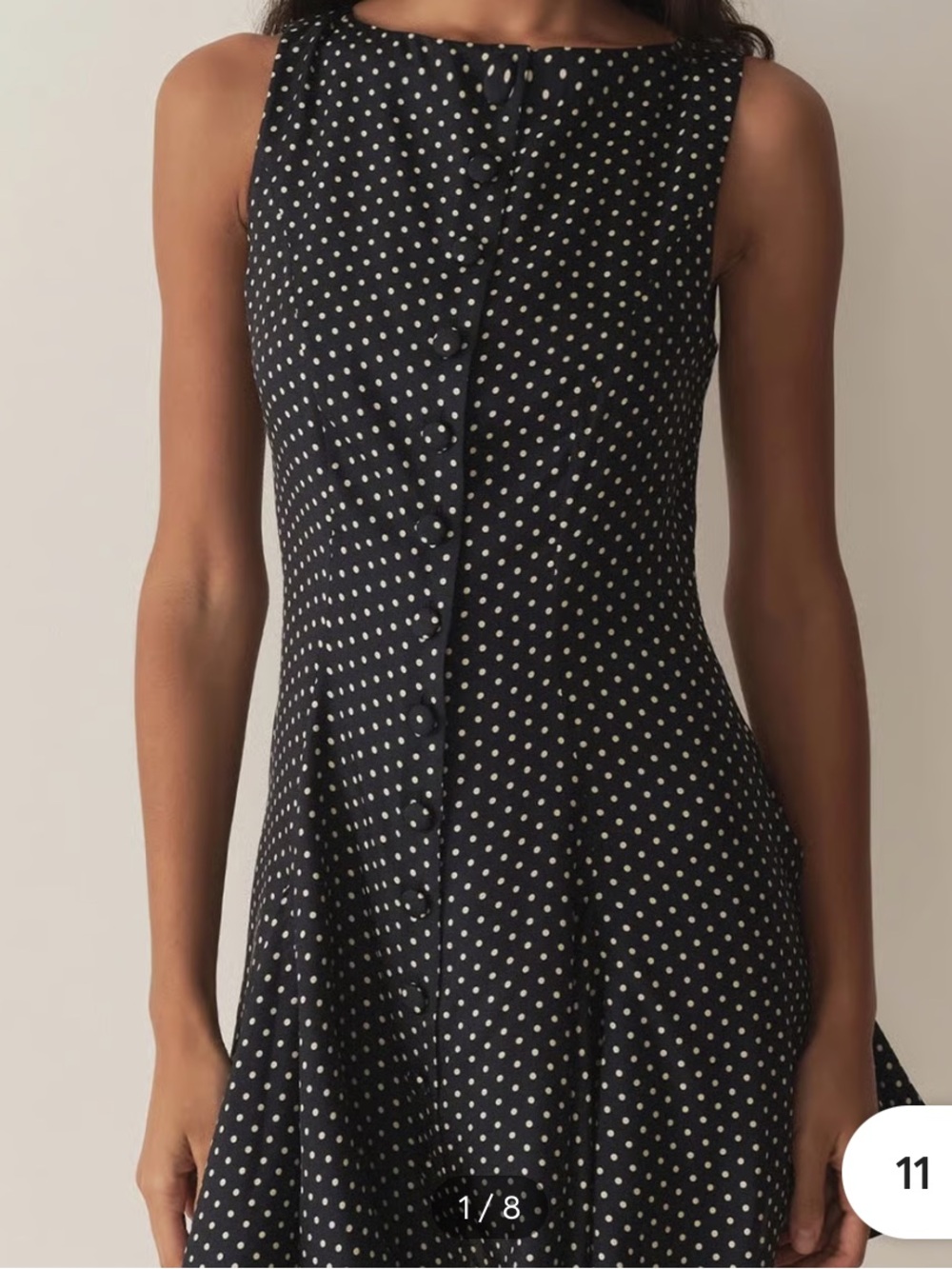 Doen navy Polka Dot Monette Mini Dress NWT